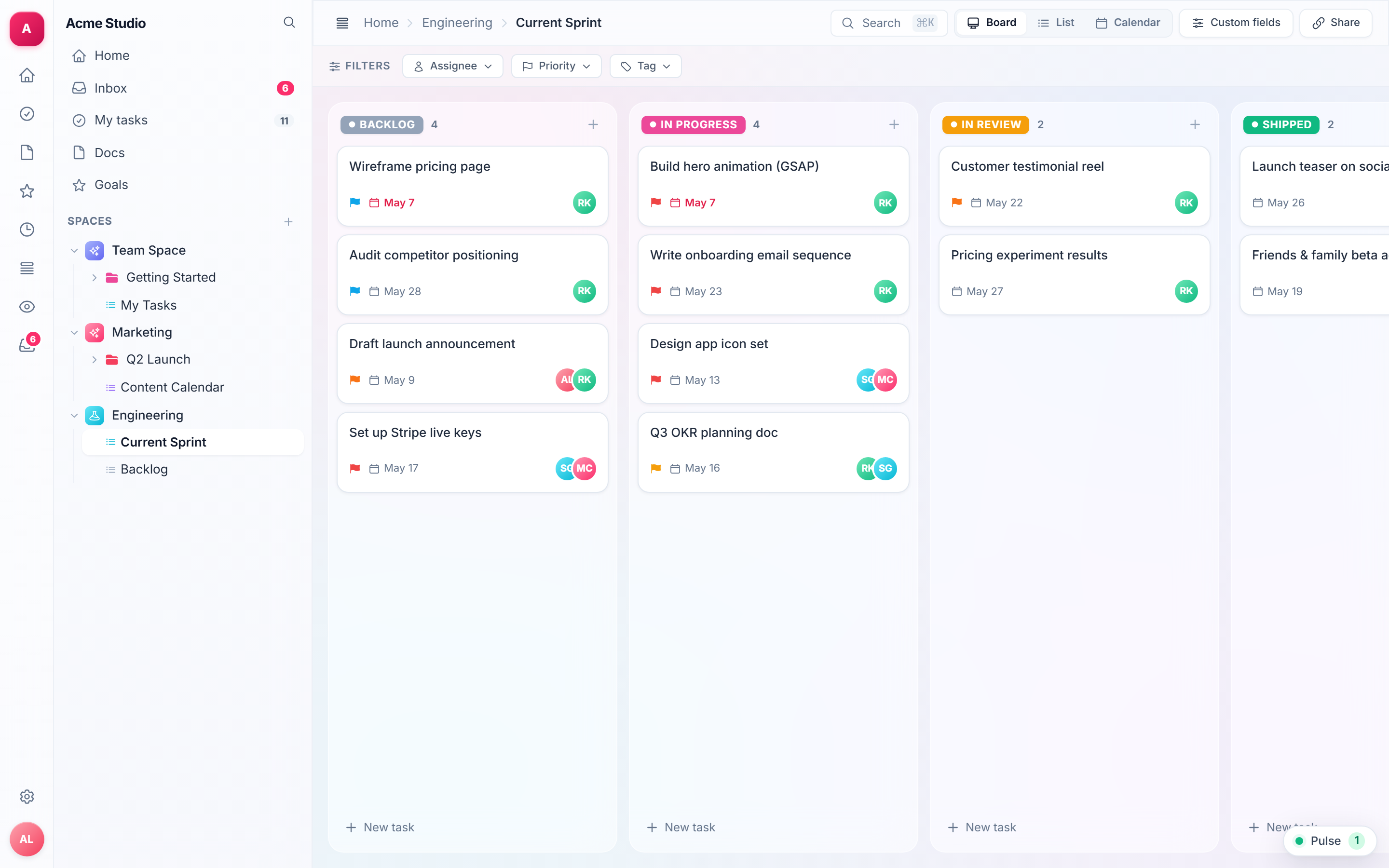Board view